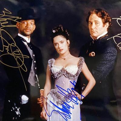 Wild Wild West Will Smith, Salma Hayek & Kevin Kline signed movie photo