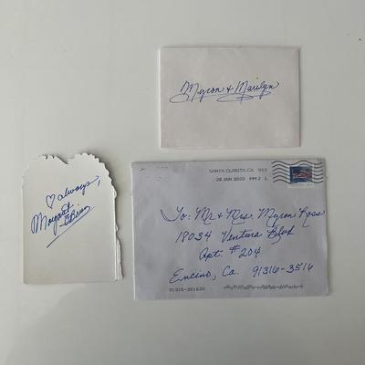 Margaret O'Brien signed greeting card