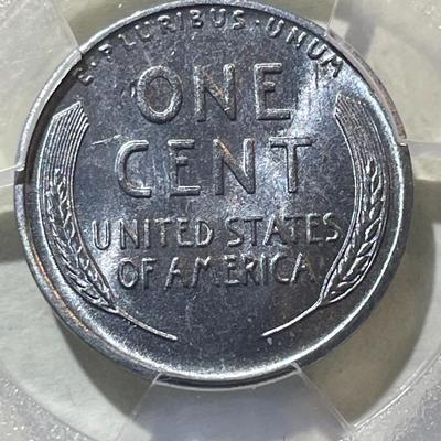 PCGS CERTIFIED 1943-S MS65 LINCOLN WARTIME CENT AS PICTURED.