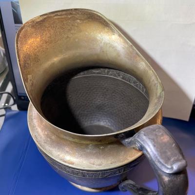 Vintage/Antique Silver Plate Water Pitcher Hammered for Decor Only as Pictured.