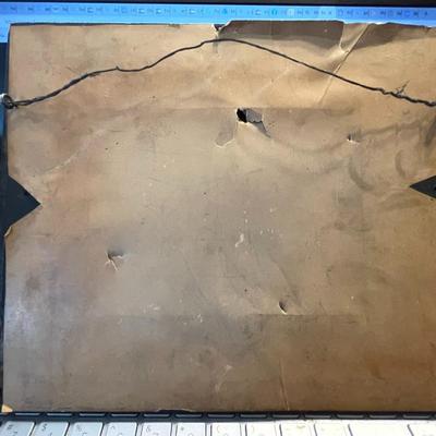 Vintage "A Life Sentence Lion & Lioness Print" 10.25" x 8.5" – Caged Frame in Good Preowned Condition as Pictured.