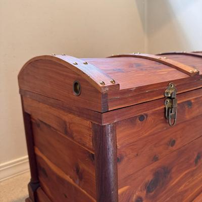 Wooden Trunk w/ Domed Top (3PC-DZ)
