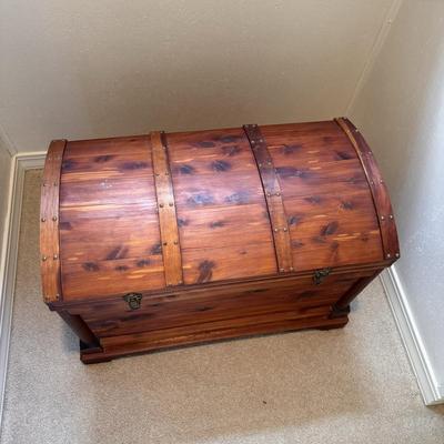 Wooden Trunk w/ Domed Top (3PC-DZ)