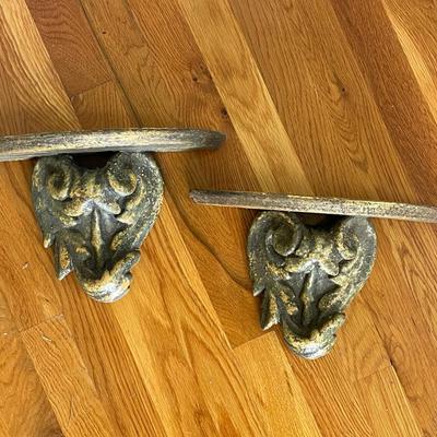 Hand-Painted Decorative Wall Shelves/Sconce