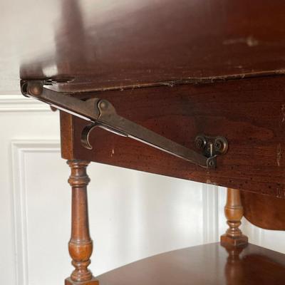 Wooden Tea Cart with Side Drawer