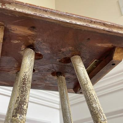 Antique Spindle Leg Side Table