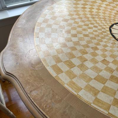 Hand-Painted Round Dining/Kitchen Table