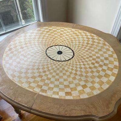 Hand-Painted Round Dining/Kitchen Table