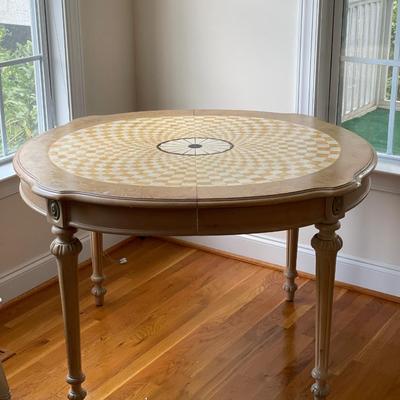 Hand-Painted Round Dining/Kitchen Table