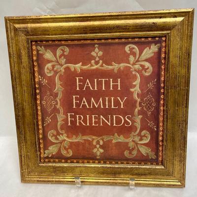 Framed Hime Decor: Faith, Family, Friends