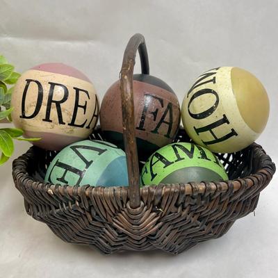 Decorative Wood Balls for Bowls / Baskets Rustic decor