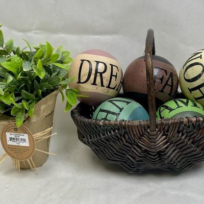 Decorative Wood Balls for Bowls / Baskets Rustic decor