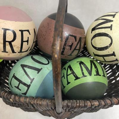 Decorative Wood Balls for Bowls / Baskets Rustic decor