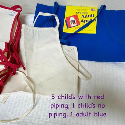 Work Apron Lot - 6 child size & 1 adult size New Condition