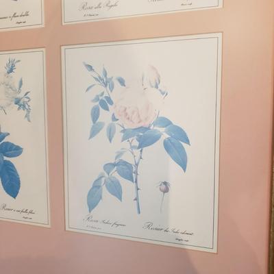 Four Roses in Wooden Frame (3UB-KD)
