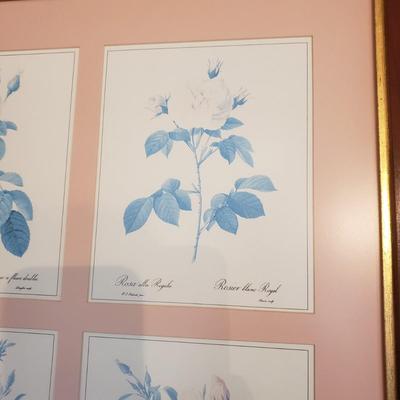 Four Roses in Wooden Frame (3UB-KD)