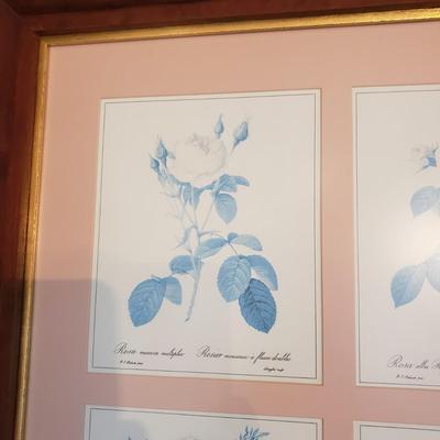 Four Roses in Wooden Frame (3UB-KD)