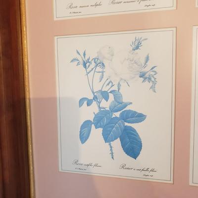 Four Roses in Wooden Frame (3UB-KD)