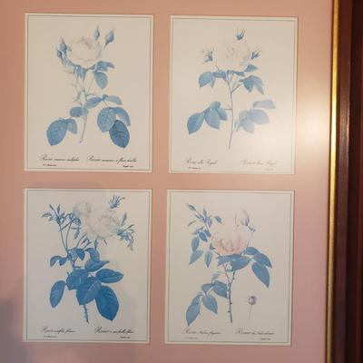 Four Roses in Wooden Frame (3UB-KD)