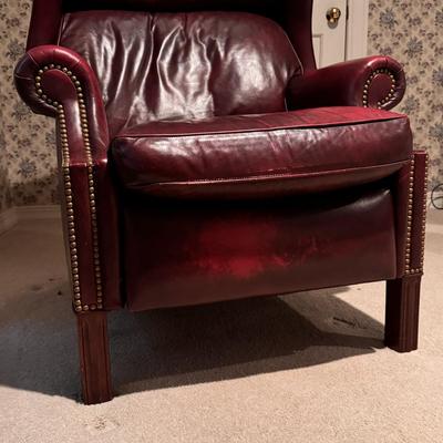 Red Leather Wingback Recliner (3PB-DZ)