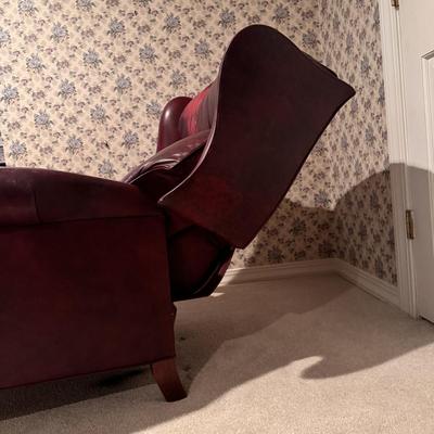 Red Leather Wingback Recliner (3PB-DZ)