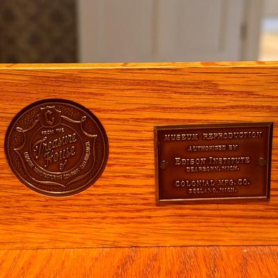 Two Matching Colonial Edison Institute Side Tables (3PB-DZ)