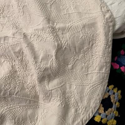 Lot of 2 Granny Square Afghans + 2 Chenille Bedspreads