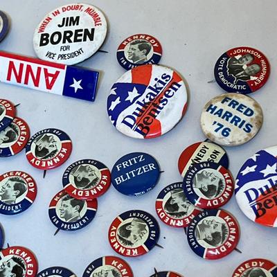 Big Lot Vintage Political Presidential Buttons