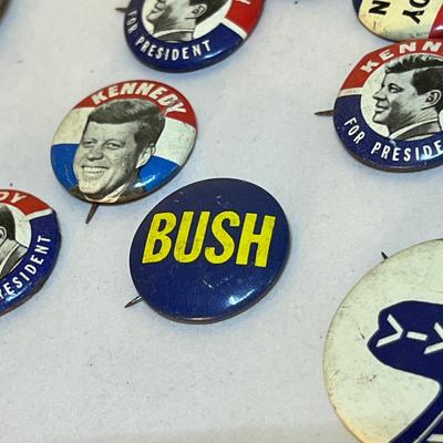 Big Lot Vintage Political Presidential Buttons