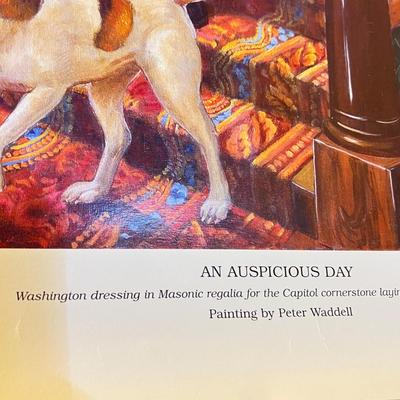 Peter Waddell Artist Signed Print “An Auspicious Day” of G. Washington #11/300