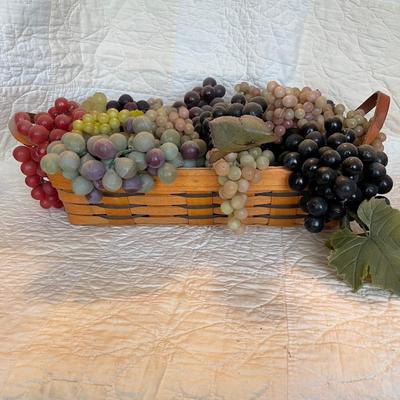 Longaberger basket full of grapes