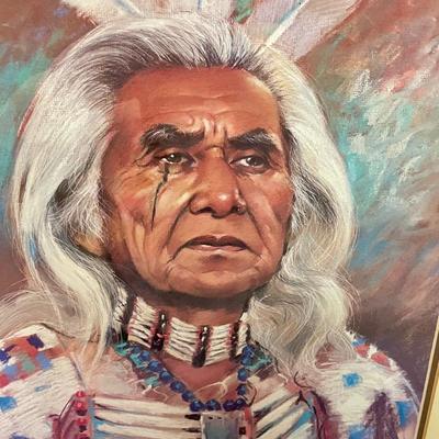 Framed Art: Native American Indian Elder