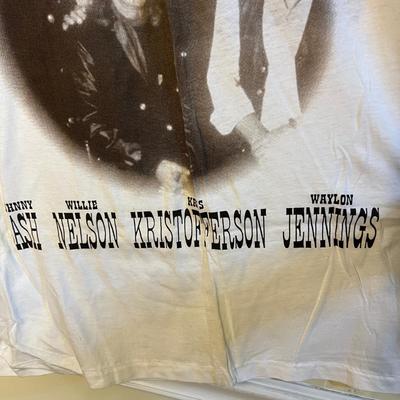 Lot of 8 Vintage T-Shirts - Willie Nelson, Red Skins, Drifting Cowboys, Hank Thompson
