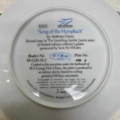 Humpback Whales Collector Plate - Song of the Humpback
