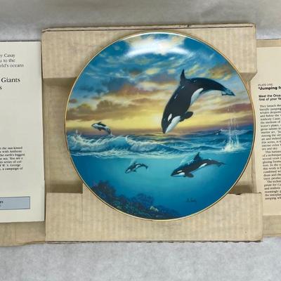Killer Whale Collector Plate - Jumping for Joy