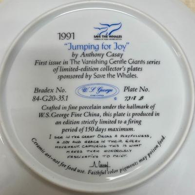Killer Whale Collector Plate - Jumping for Joy