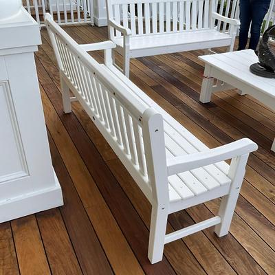 563 Polywood 6' White Bench