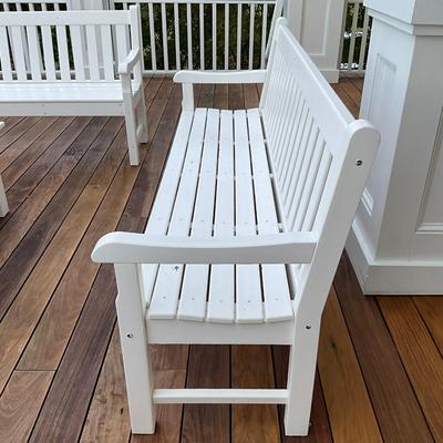563 Polywood 6' White Bench