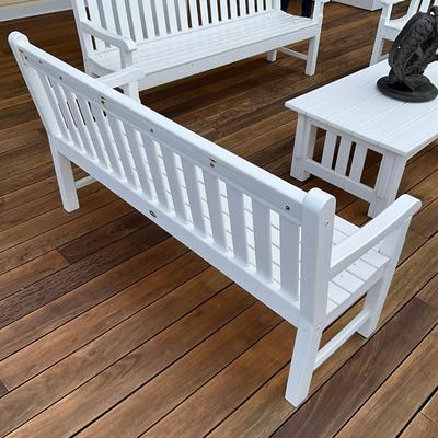 564 Polywood 5' White Bench