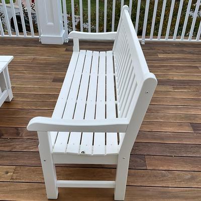 564 Polywood 5' White Bench