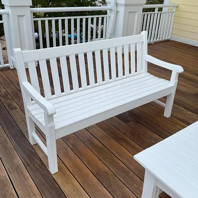 564 Polywood 5' White Bench