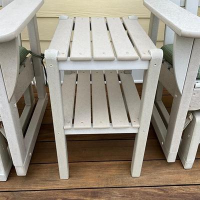 567 Pair of Polywood Gliders & Table