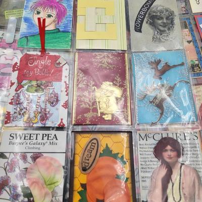Huge Lot Artist Signed Trading Cards & Book