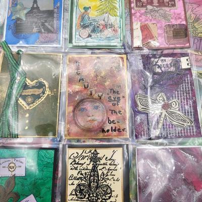 Huge Lot Artist Signed Trading Cards & Book