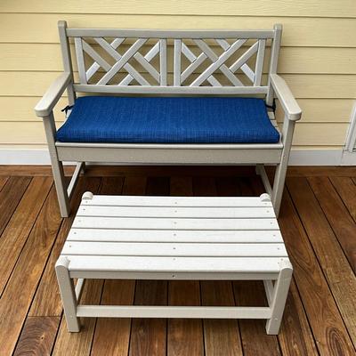 573 Polywood Bench & Coffee Table