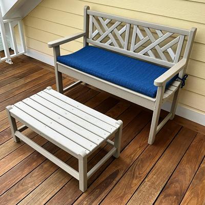 573 Polywood Bench & Coffee Table