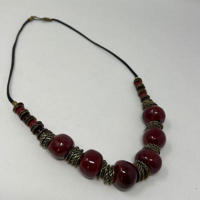 Large Bead Vintage Necklaces - Ceramic, Glass & Acrylic