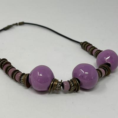 Large Bead Vintage Necklaces - Ceramic, Glass & Acrylic
