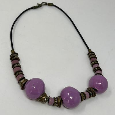 Large Bead Vintage Necklaces - Ceramic, Glass & Acrylic