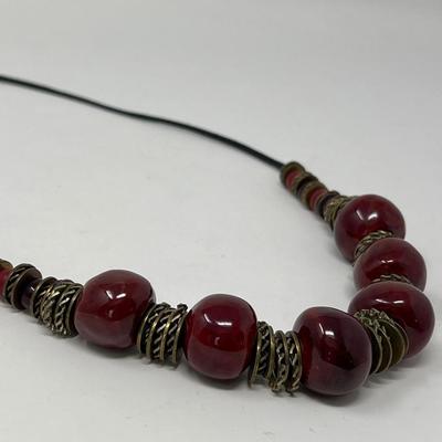 Large Bead Vintage Necklaces - Ceramic, Glass & Acrylic
